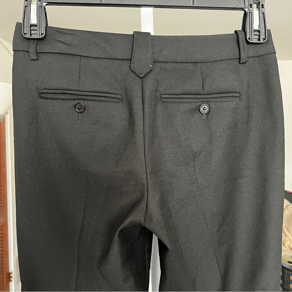 Zadig & Voltaire Fringe Hem Pants BLK SZ 34/XS Wool Blend Cropped Minimalist - Picture 8 of 14